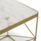 MESA AUXILIAR SET/2 24x16,5x18/16x14,5x16 METAL DORADO/MARMOL BLANCO