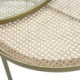 MESA AUXILIAR SET/2 49x49x67/45x45x61 CRISTAL/RATAN/METAL DORADO