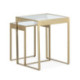 MESA AUXILIAR SET/2 50x40x56/40x30x46 METAL DORADO/CRISTAL