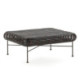 MESA CENTRO 76x91x35 METAL NEGRO/MIMBRE NEGRO/VIOLETA