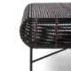 MESA CENTRO 76x91x35 METAL NEGRO/MIMBRE NEGRO/VIOLETA