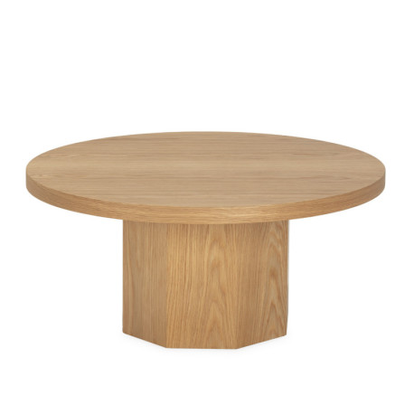 MESA DE CENTRO 90x90x42 MADERA CHAPADO ROBLE NATURAL