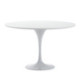 MESA COMEDOR 120x120x73 ALUMINIO/DM BLANCO