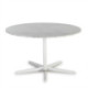 MESA COMEDOR 125x125x75 MARMOL BLANCO/METAL BLANCO