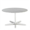 MESA COMEDOR 125x125x75 MARMOL BLANCO/METAL BLANCO