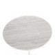 MESA COMEDOR 125x125x75 MARMOL BLANCO/METAL BLANCO