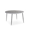 MESA COMEDOR 125x125x75 MARMOL GRIS/METAL NEGRO