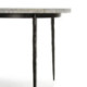 MESA COMEDOR 125x125x75 MARMOL GRIS/METAL NEGRO