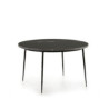 MESA COMEDOR 125x125x75 MARMOL NEGRO MATE/METAL NEGRO