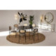 MESA COMEDOR 125x125x75 MARMOL NEGRO MATE/METAL NEGRO