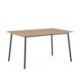 MESA COMEDOR 135x90x77 MADERA NATURAL/METAL NEGRO