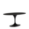 MESA COMEDOR 150x120x75 DM NEGRO/ALUMINIO NEGRO