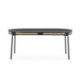 MESA COMEDOR 180x90x75 DM NEGRO/RATAN NATURAL/METAL NEGRO