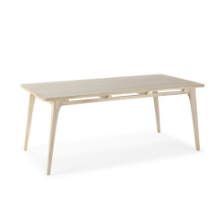 MESA COMEDOR 180x90x76 MADERA BLANCO VELADO