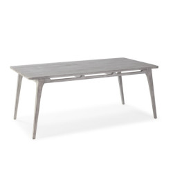 MESA COMEDOR 180x90x76 MADERA GRIS VELADO