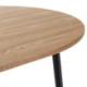 MESA COMEDOR 180x90x76 MADERA NATURAL/METAL NEGRO