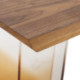 MESA COMEDOR 180x95x75 MADERA MARRON NOGAL/ACRILICO TRANSPARENTE/AHUMADO MARRON