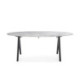 MESA COMEDOR 200x100x75 MARMOL BLANCO/METAL NEGRO