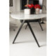 MESA COMEDOR 200x100x75 MARMOL BLANCO/METAL NEGRO