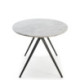 MESA COMEDOR 200x100x75 MARMOL BLANCO/METAL NEGRO