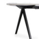 MESA COMEDOR 200x100x75 MARMOL BLANCO/METAL NEGRO