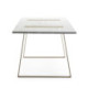 MESA COMEDOR 200x90x76 MADERA BLANCO/METAL DORADO