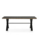 MESA COMEDOR 200x90x78 CEMENTO/MADERA NATURAL/METAL NEGRO