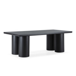 MESA COMEDOR 220x110x76 MADERA NEGRO