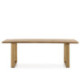 MESA COMEDOR 220x95x77 MADERA NATURAL/METAL DORADO