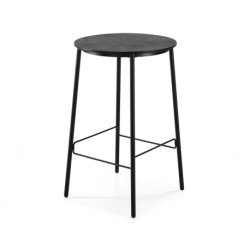 MESA COMEDOR 70x70x111 MADERA NEGRO/METAL NEGRO