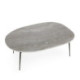 MESA DE CENTRO 100x70x35 PIEDRA ARENISCA GRIS/METAL NEGRO MATE