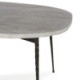 MESA DE CENTRO 100x70x35 PIEDRA ARENISCA GRIS/METAL NEGRO MATE