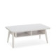 MESA DE CENTRO 106x60x43 MADERA BLANCO