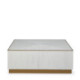 MESA DE CENTRO 120x100x45 MADERA BLANCO/METAL DORADO