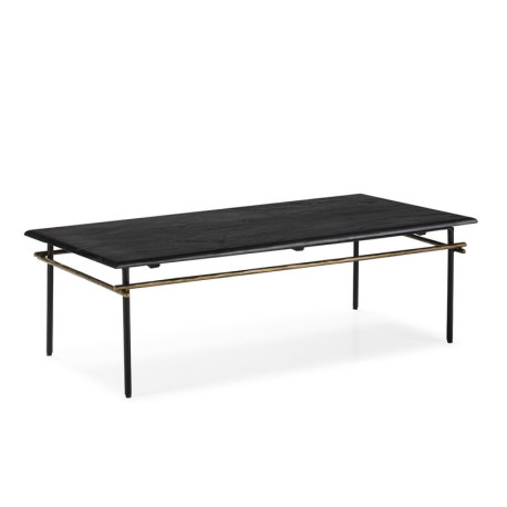 MESA DE CENTRO 122x61x37 MARMOL NEGRO/HIERRO DORADO ANTIC/NEGRO