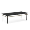 MESA DE CENTRO 122x61x37 MARMOL NEGRO/HIERRO DORADO ANTIC/NEGRO