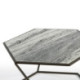 MESA DE CENTRO 61x61x41 MARMOL CLARO/METAL MARRON OSCURO