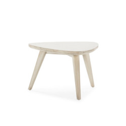 MESA DE CENTRO 65x55x42 MADERA BLANCO VELADO