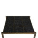 MESA DE CENTRO 65x59x41 HIERRO DORADO ANTIC/TERRAZO EPOXI NEGRO CON METAL INCRUSTADO