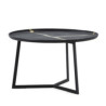 MESA DE CENTRO 72x72x44 METAL NEGRO/DORADO