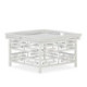 MESA DE CENTRO 80x80x45 BAMBU/RATAN BLANCO