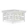 MESA DE CENTRO 80x80x45 BAMBU/RATAN BLANCO