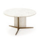 MESA DE CENTRO 81x81x46 METAL DORADO ANTIC/MARMOL BLANCO