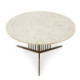MESA DE CENTRO 81x81x46 METAL DORADO ANTIC/MARMOL BLANCO