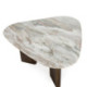 MESA DE CENTRO 85,09x85,09x43,82 MARMOL BLANCO/MADERA NOGAL