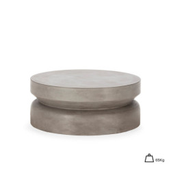 MESA DE CENTRO 91x91x37,5 CEMENTO GRIS ANTRACITA OSCURO