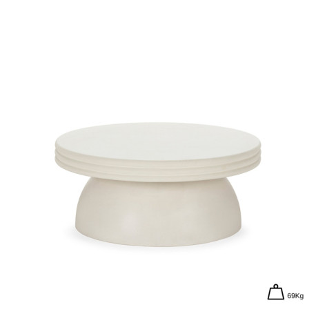 MESA DE CENTRO 91x91x39 CEMENTO BLANCO