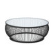 MESA DE CENTRO 93x93x34 CRISTAL/METAL NEGRO