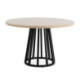 MESA DE COMEDOR 120x120x75 MADERA NATURAL/METAL NEGRO