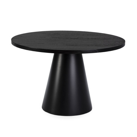 MESA DE COMEDOR 120x120x75 MADERA/METAL NEGRO